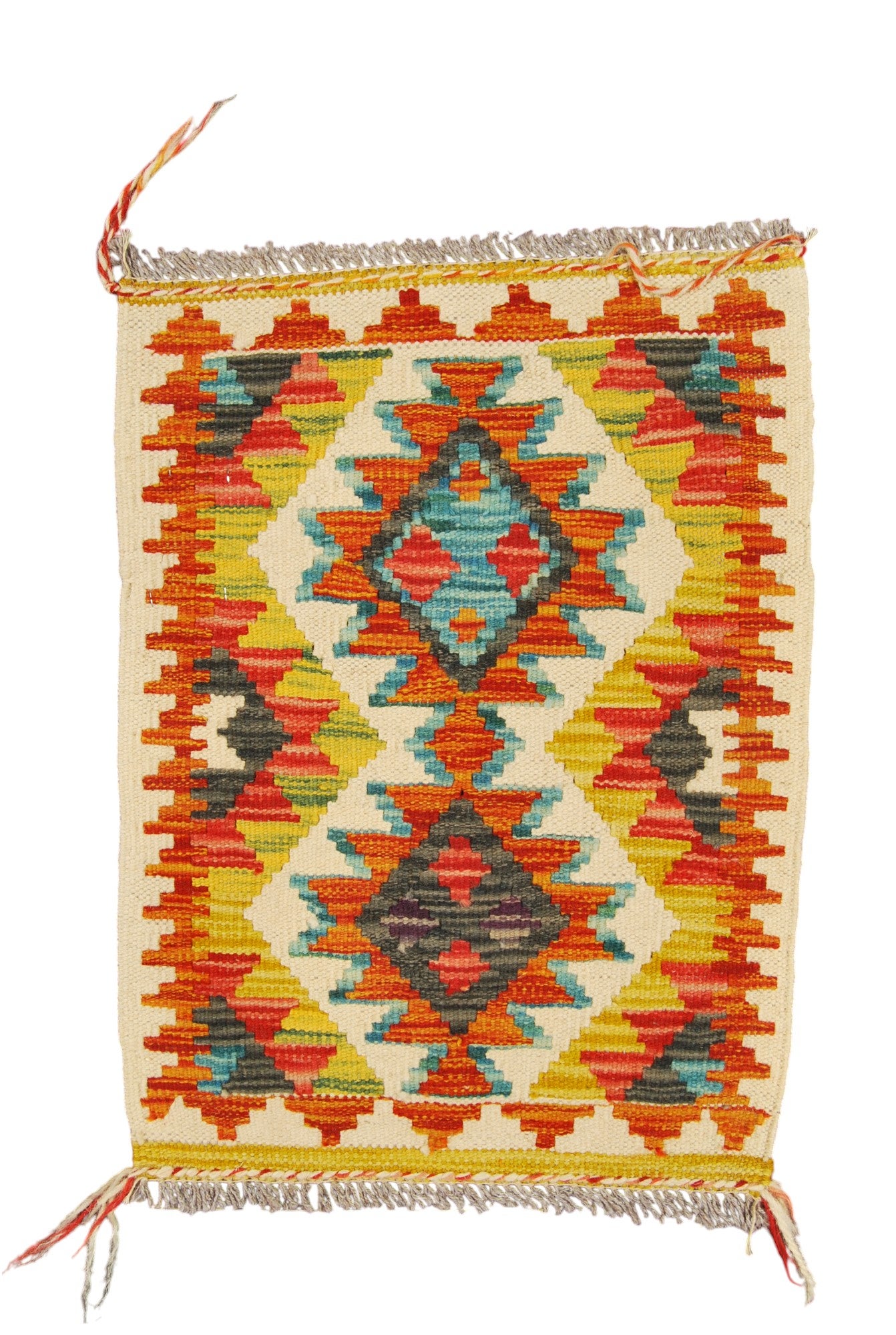 Oryginalny, ręcznie wiązany kilim Kaudani 56x42 cm (GalleriaFarah1970)