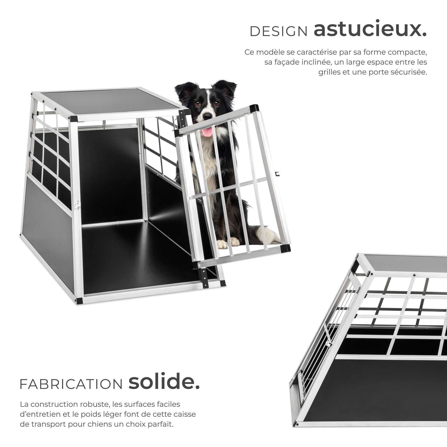 TECTAKE Transportadora de animais individual Com parede traseira reta - 3