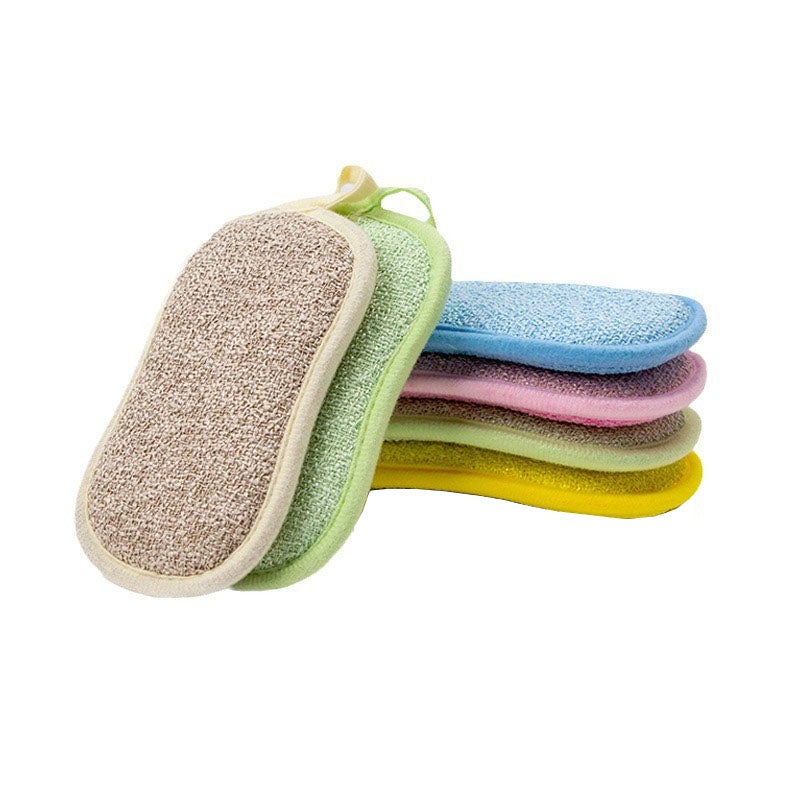 Zestaw 5 gąbek do naczyń wielokrotnego użytku, dwustronne, odpowiednie do mycia naczyń i wycierania garnków w kuchni