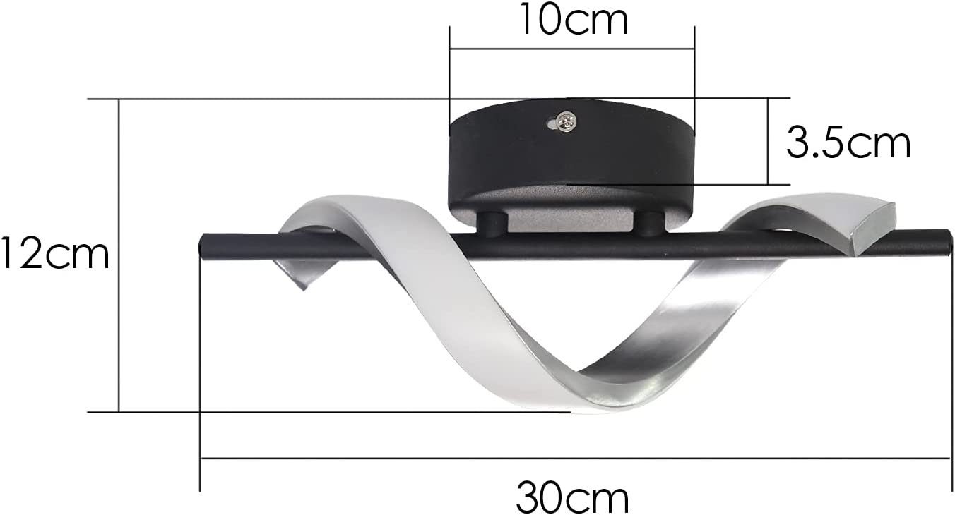NETTLIFE applique murale LED applique d'intérieur design moderne lampe de couloir chambre 3000K lampe de cage d'escalier blanc chaud - 4