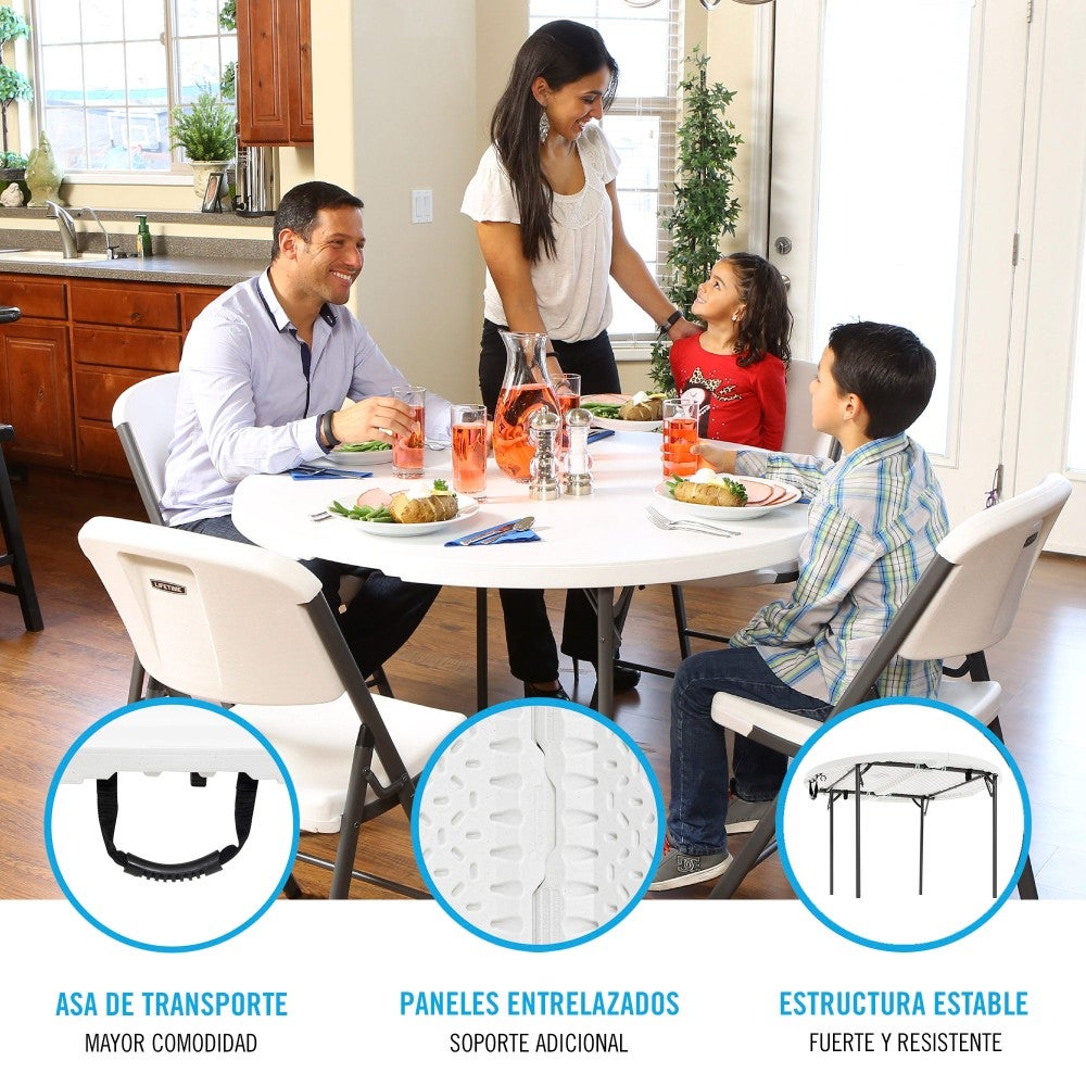 Mesa dobrável redonda Lifetime Ø122x74 cm - 3