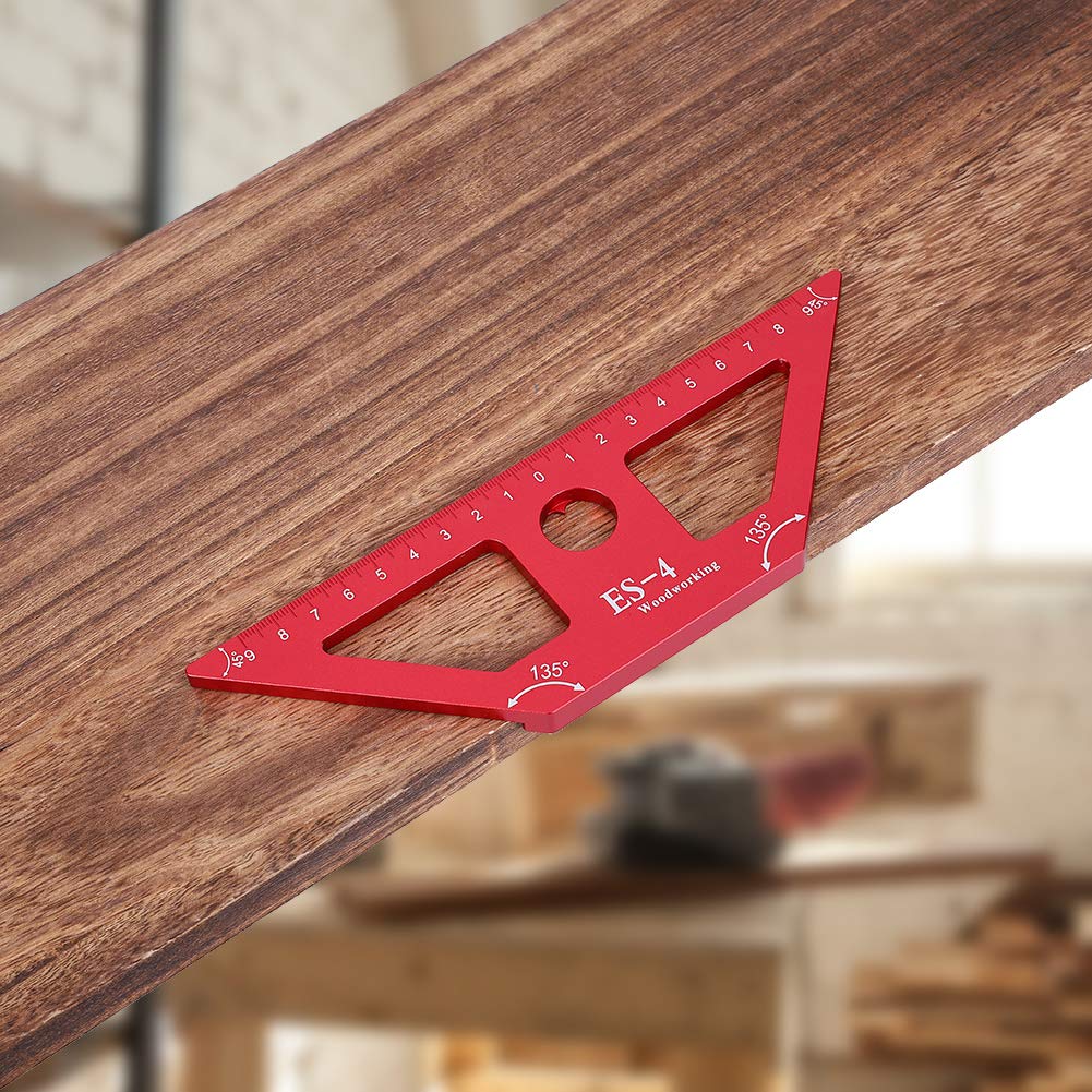 B) Regla Cuadrada De Carpintería Metálica Para Escribir Con