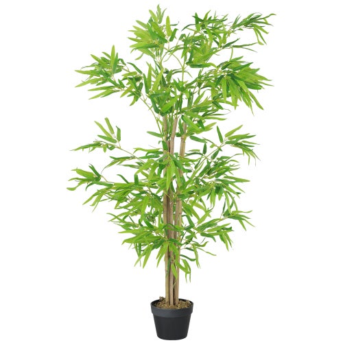Bambou artificiel 150cm, plante décorative réaliste en pot avec mousse, décoration intérieure et extérieure pour salon, bureau, jardin - 2