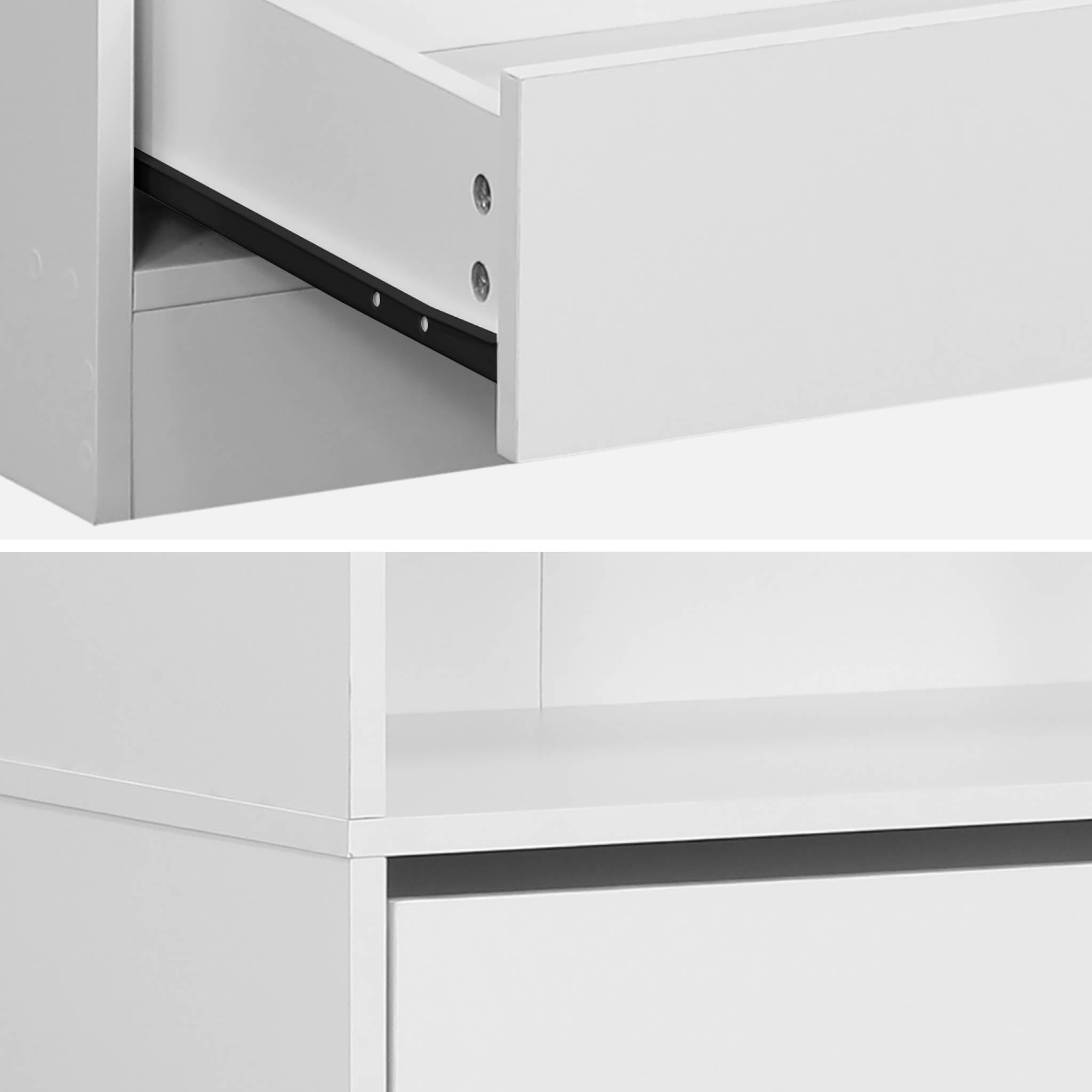 Module dressing avec 5 tiroirs et 2 étagères. blanc. panneaux stratifiés MODULO - 9