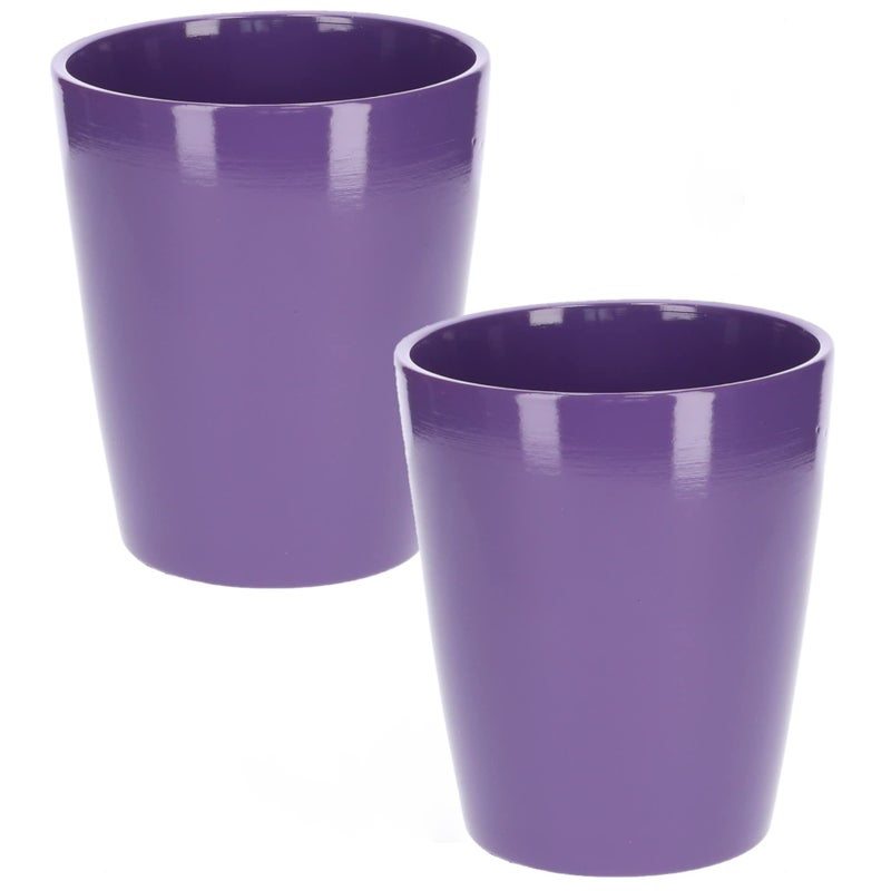 2x osłonka 12 doniczka donica ceramiczna na kwiaty - KOTARBAU