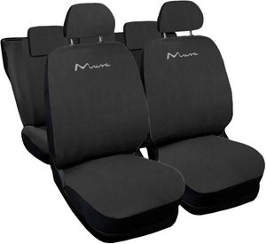 Set Coprisedili Auto Per Fiat Musa | Made In Italy | Nero/Blu Scuro | Airbag Compatibile - Foto 3