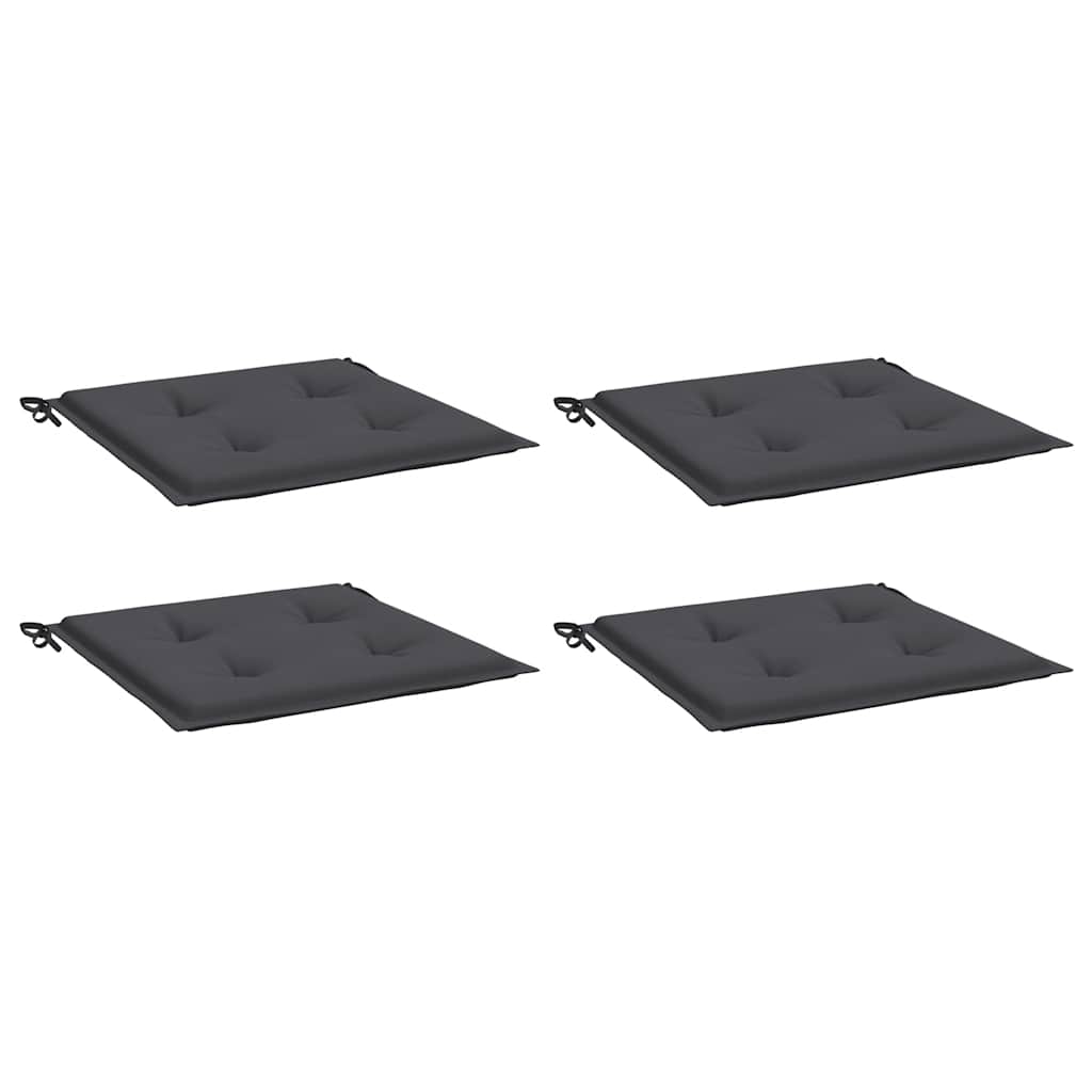 Lot de 4 coussins de chaise de jardin anthracite 40x40x3 cm - COMFORTXL - 2