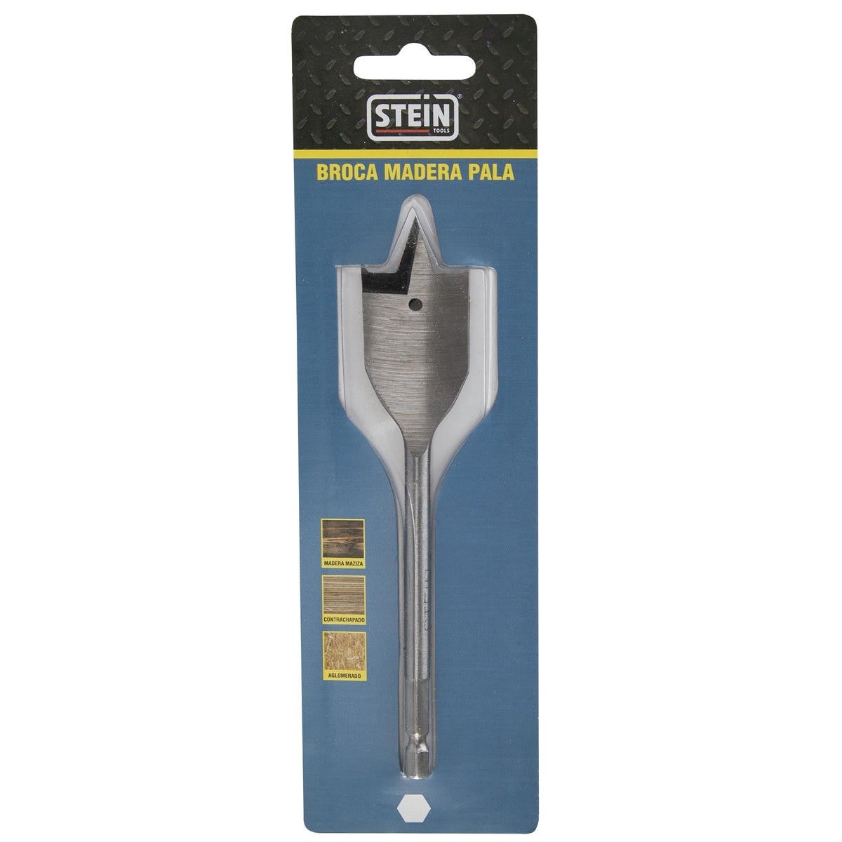 Broca Para Madera STEIN - Tipo Pala, Diámetro 40 Mm, Ideal Para Taladrar Agujeros Grandes En Madera, MDF O Tableros