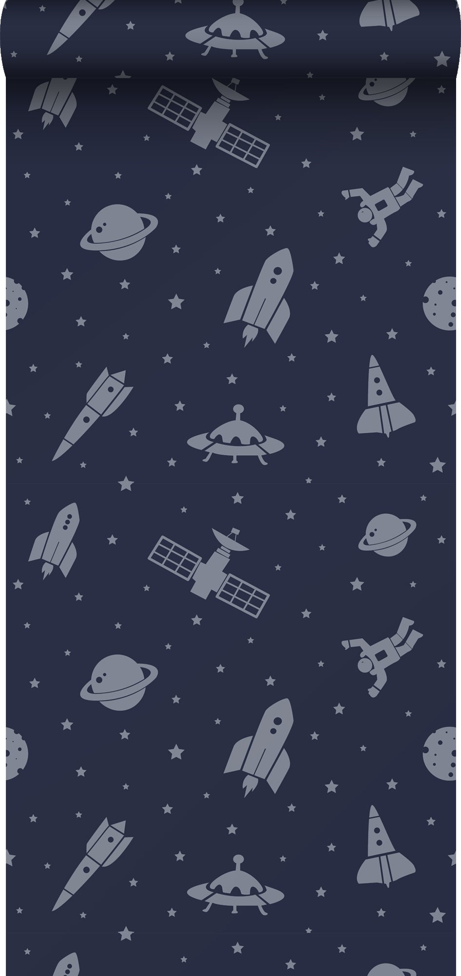 Tapeta planety w kosmosie ciemnoniebieskim - 50 x 900 cm - ESTAHOME