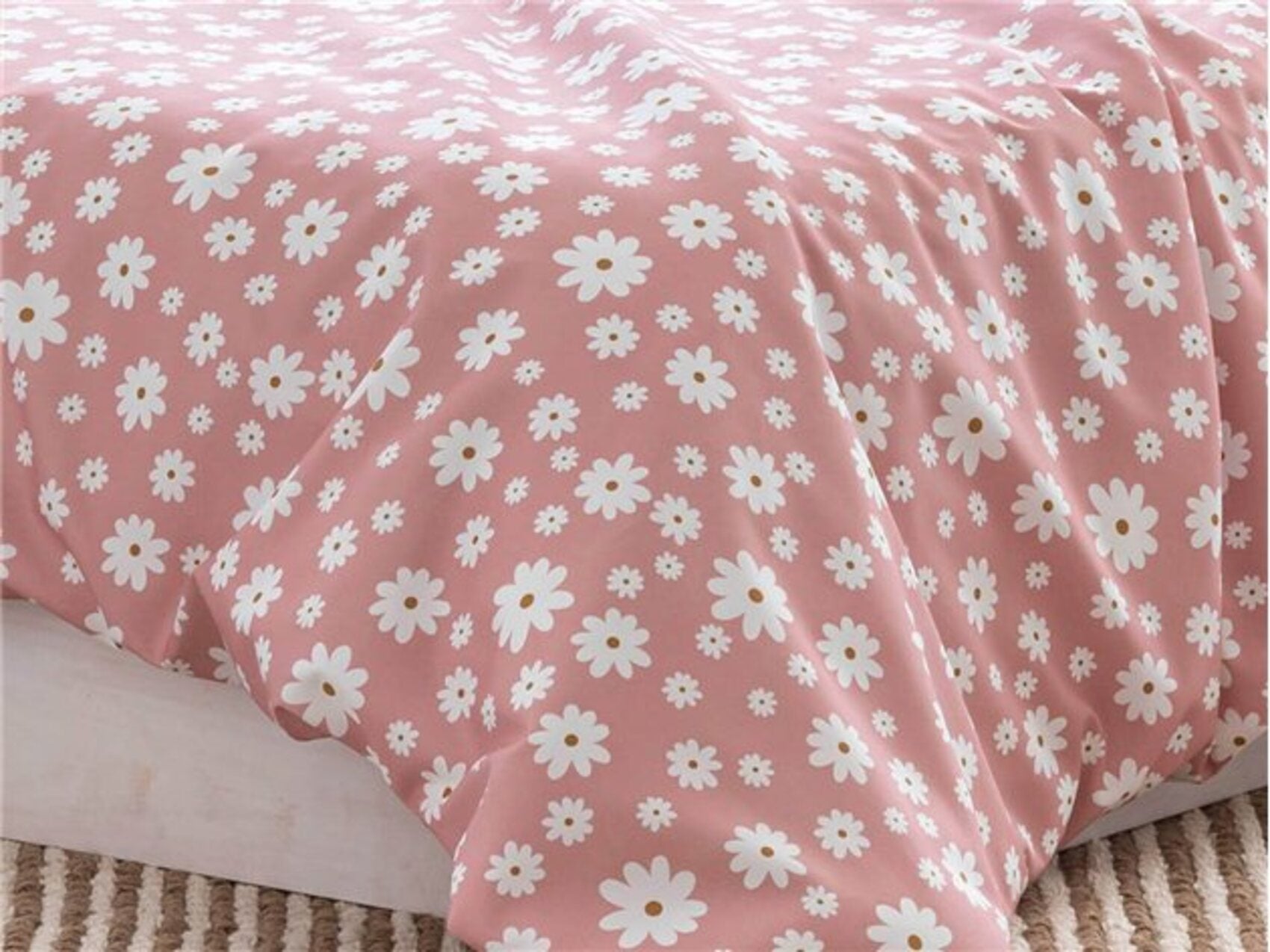 Juego de funda nórdica 3 piezas margaritas para cama de 170 cm