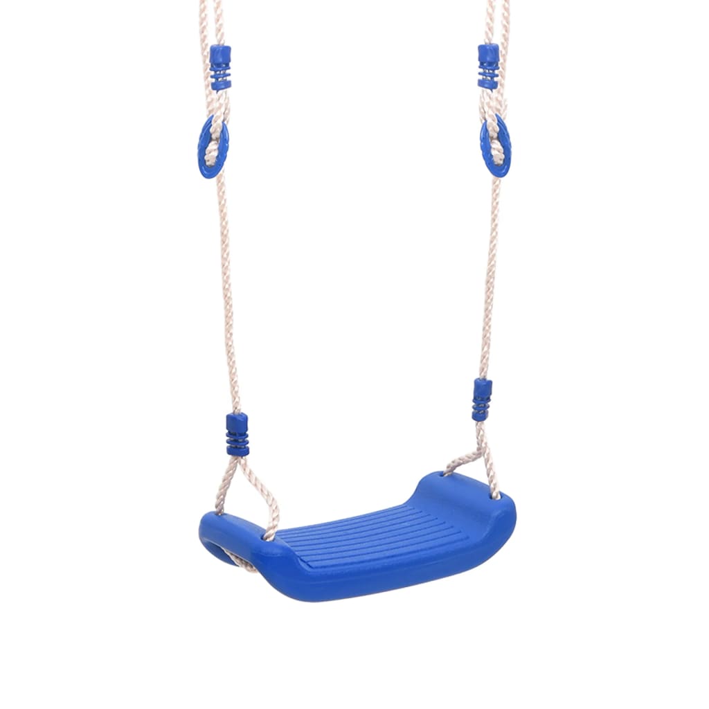 Assentos de baloiço com cordas 2 pcs 37x15 cm polietileno azul - 4