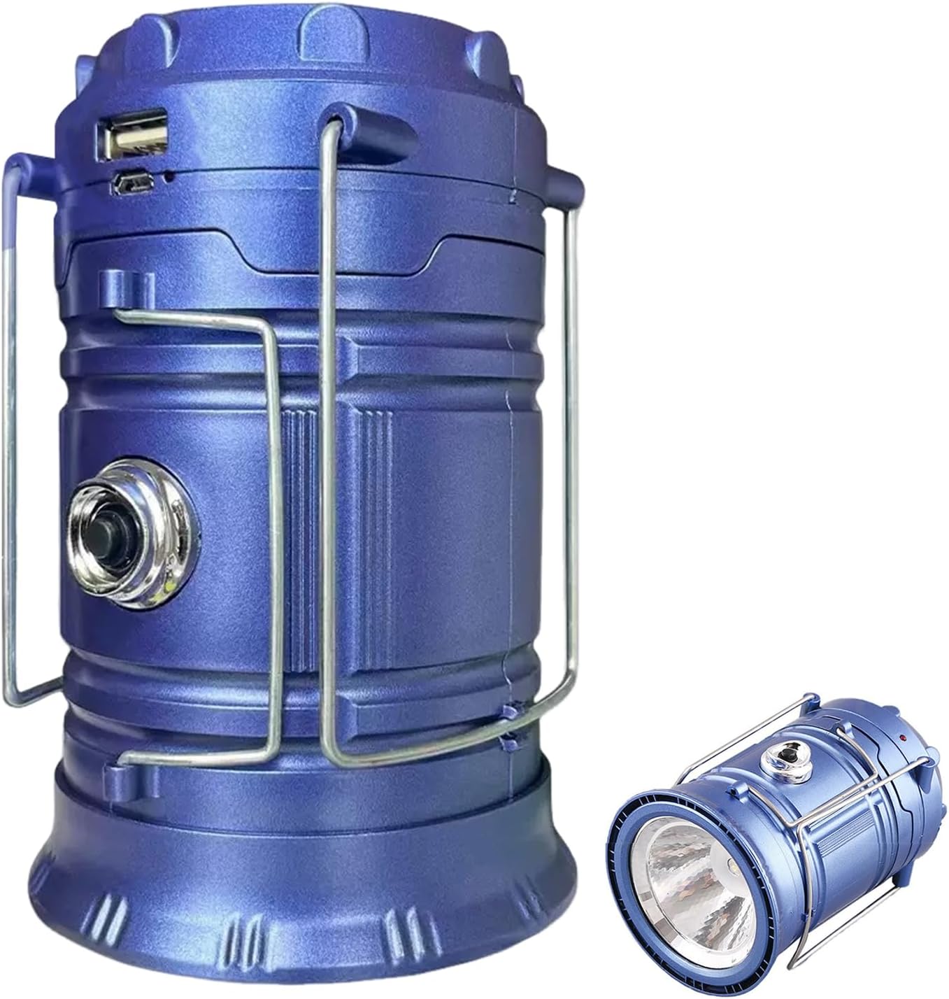 Latarka kempingowa, przenośna i składana, zasilana energią słoneczną, 3 tryby oświetlenia, z uchwytem do aktywności na świeżym powietrzu.