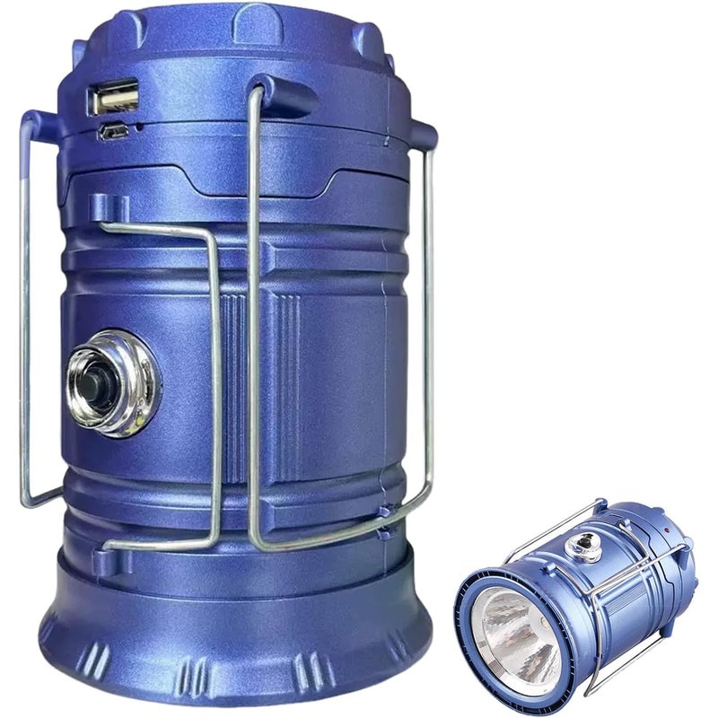 Latarka kempingowa, przenośna i składana, zasilana energią słoneczną, 3 tryby oświetlenia, z uchwytem do aktywności na świeżym powietrzu.