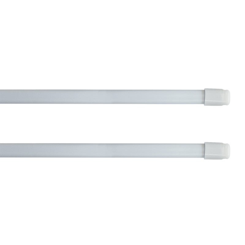 Lot De 2 Tringles à Rideaux Extensibles - Fixation Sans Perçage Ou Avec Vis - 50 à 85 Cm Noir