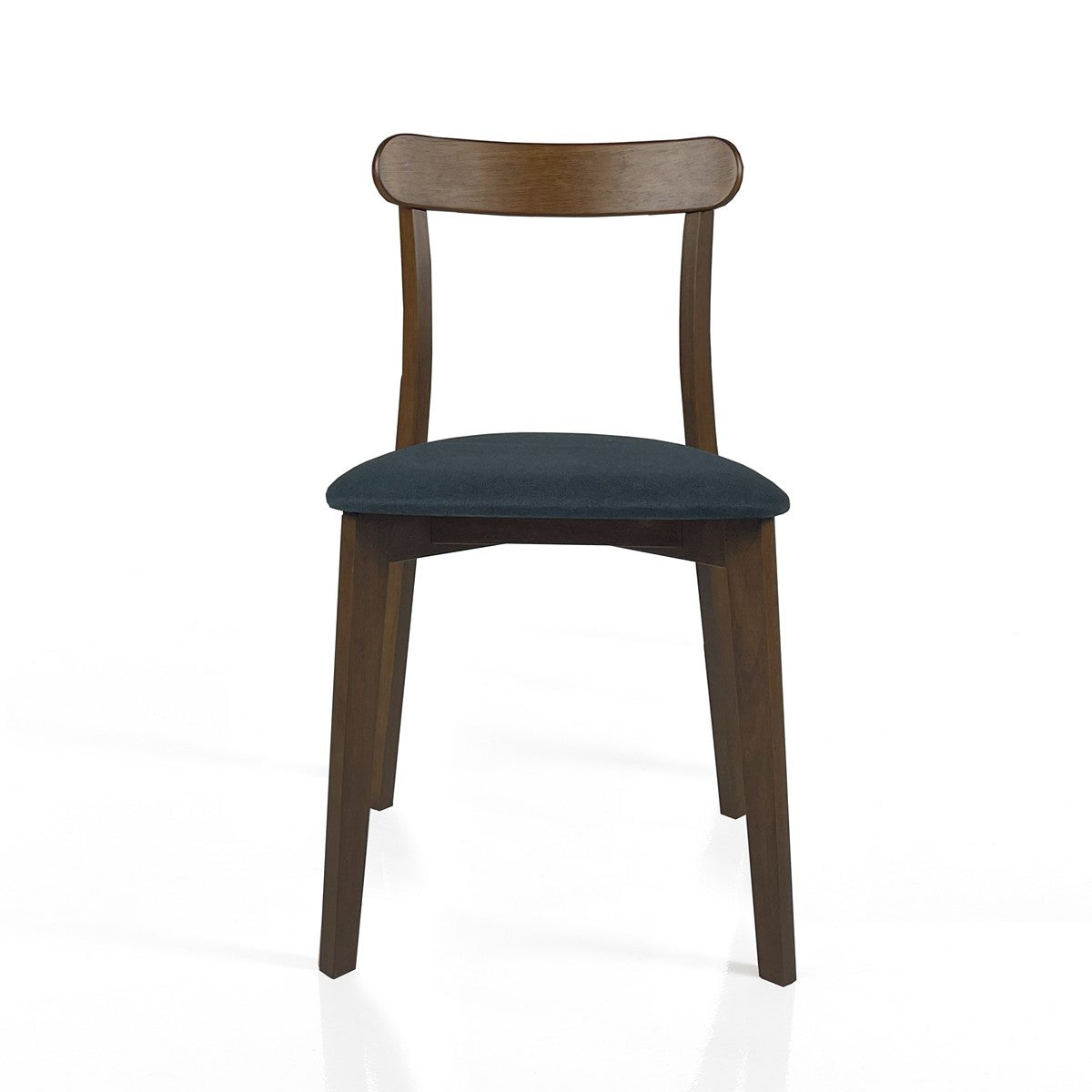 Set 2 sedie AMBRA – Legno Noce scuro e tessuto grigio 45x51x78 cm per sala da pranzo - 3