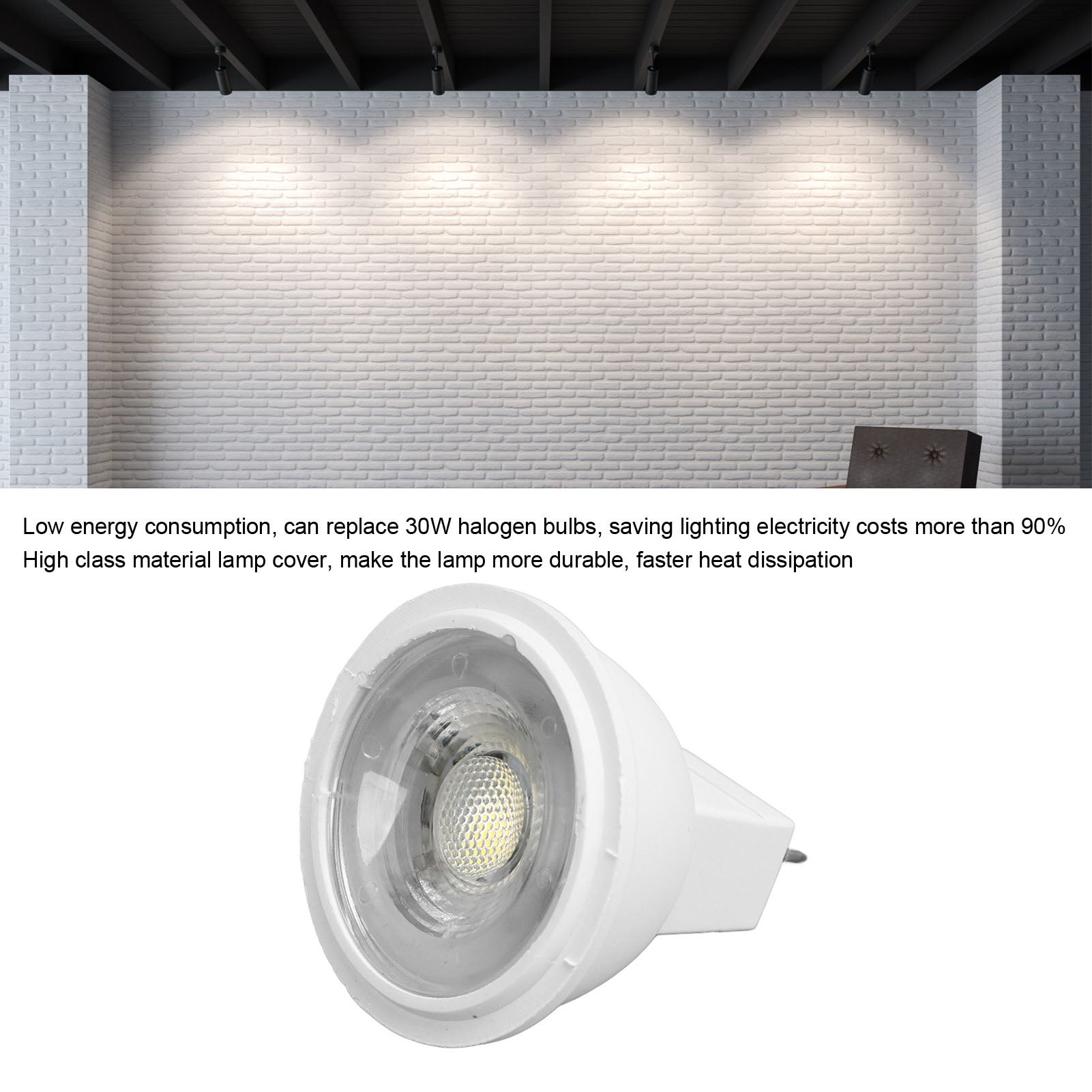 Gu4 pin mr11 projecteur 3W 110V dimmable tasse Rail, éclairage encastré (tension de fonctionnement 110V) lumière blanche - 3