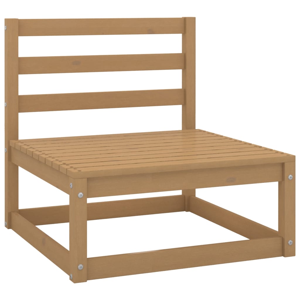 Salon bas de jardin en Bois Marron 8 personnes - 5