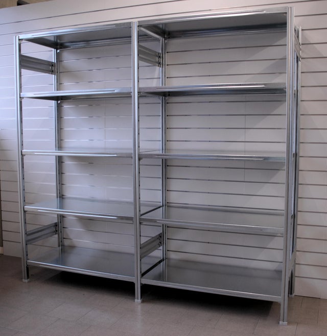 Métal galvanisé RAYONNAGE de l'entrepôt cm. 91x40x180h