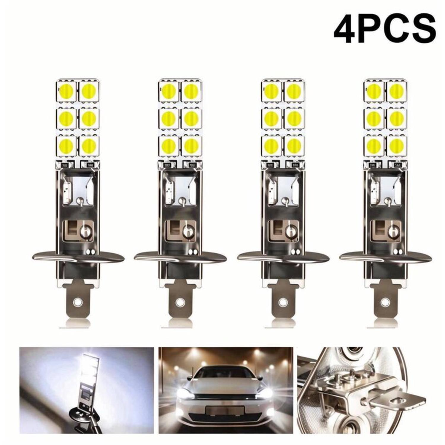 Lot de 4pcs atmosphère lumière Voiture LED éclairage intérieur Bande