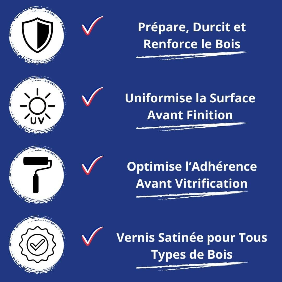 Fond Dur Bois - 1 L - Codeve Bois - Pour Durcir Les Pores De Vos Bois Avant De Recevoir Une Finition Adéquate. - 3