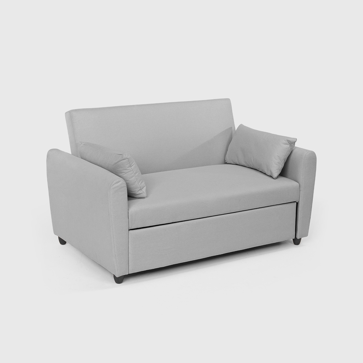 Divano letto 2 posti estraibile design moderno in tessuto Porto Rico - Grigio - 3