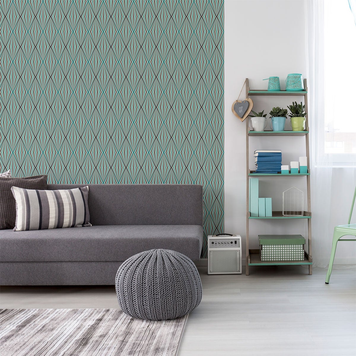 Adesivo arazzo scandinavo Gavle - Sticker adesivo - adesivi murali - 30x30cm - 3