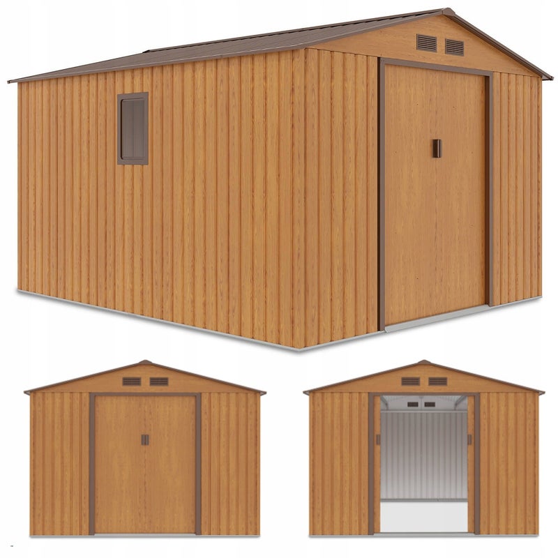 Domek Ogrodowy Narzędziowy na Narzędzia Szopa HUDSON 277x319cm Metalowy 1 szt