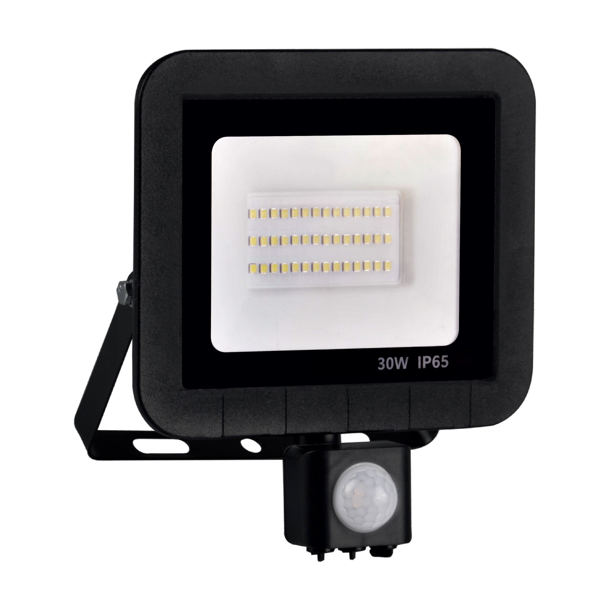 Naświetlacz LED z czujnikiem ruchu czarny LED 30W 6500K 2700lm IP65 wym: 18,1 x 16 x 6,1 cm aluminium Polux