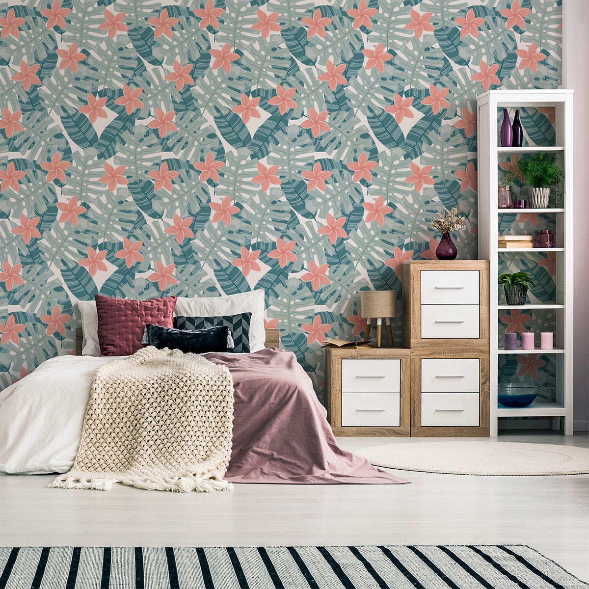 Adesivo carta da parati tropicale Santiago - Sticker adesivo - adesivi murali - 50x50cm - 5