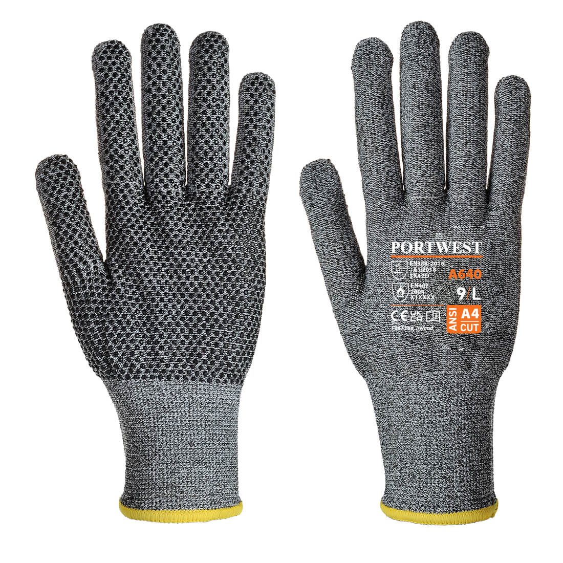 Gants anti-coupures Portwest A640 Sabre à picots PVC Gris 10 - 3