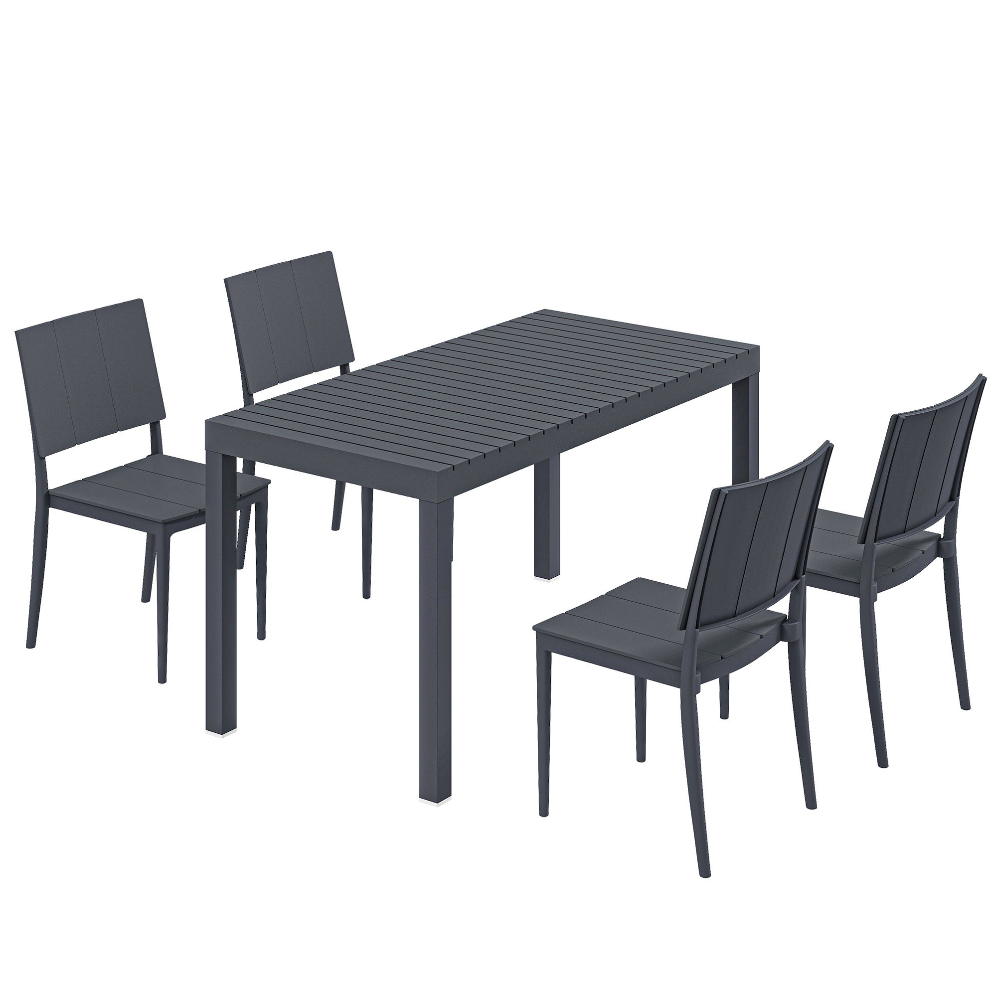 Outsunny Conjunto de Mesa e Cadeiras de Jardim 5 Peças - 2