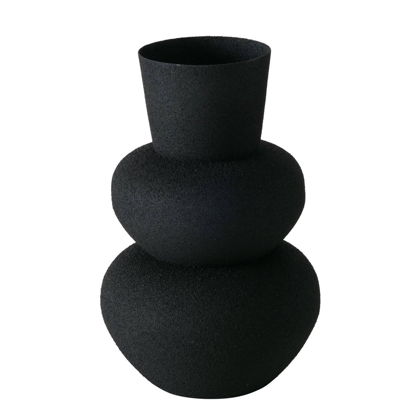 Vase noire en métal MAYNAR, 17 cm, Boltze Home | Leroy Merlin