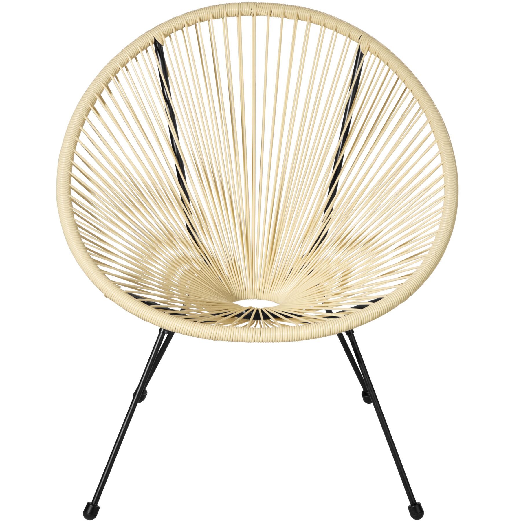 TECTAKE Conjunto de 2 cadeiras de jardim Design retro ao estilo Acapulco - 3