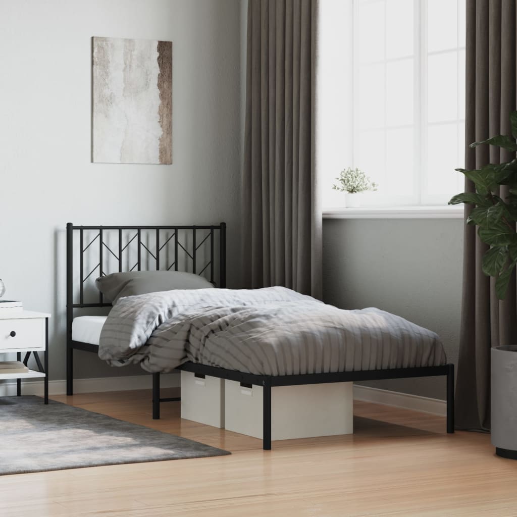 Cadre De Lit Rembourré VidaXL – 200x200 Cm, Similicuir Noir, Lattes En Contreplaqué, Pieds Stables