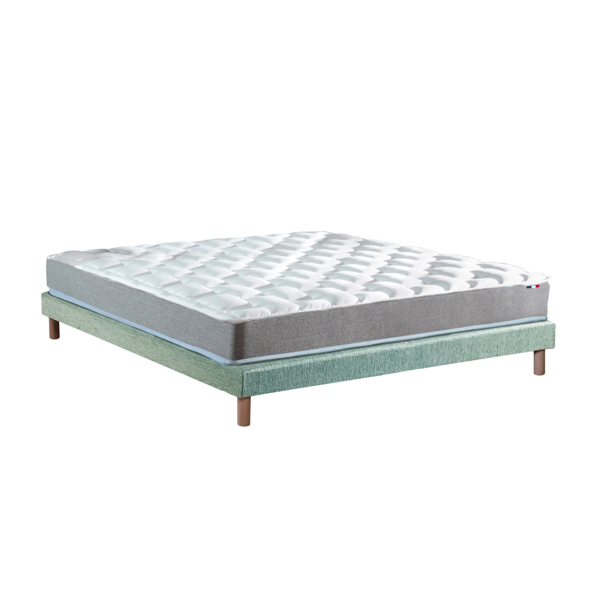Ensemble Matelas Mémoire Forme + Sommier Lattes - TEENO 140x190cm