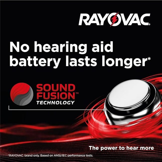 Rayovac 10 Pile Per Apparecchio Acustico, Confezione Da 6 - Foto 5