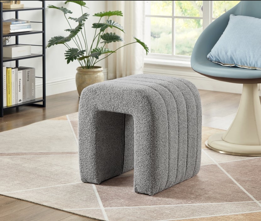 Pouf Repose-Pieds Chenille Vert Sauge – Ultra Confortable, Rempli Billes, Pouf Salon Chambre Déco Luxe