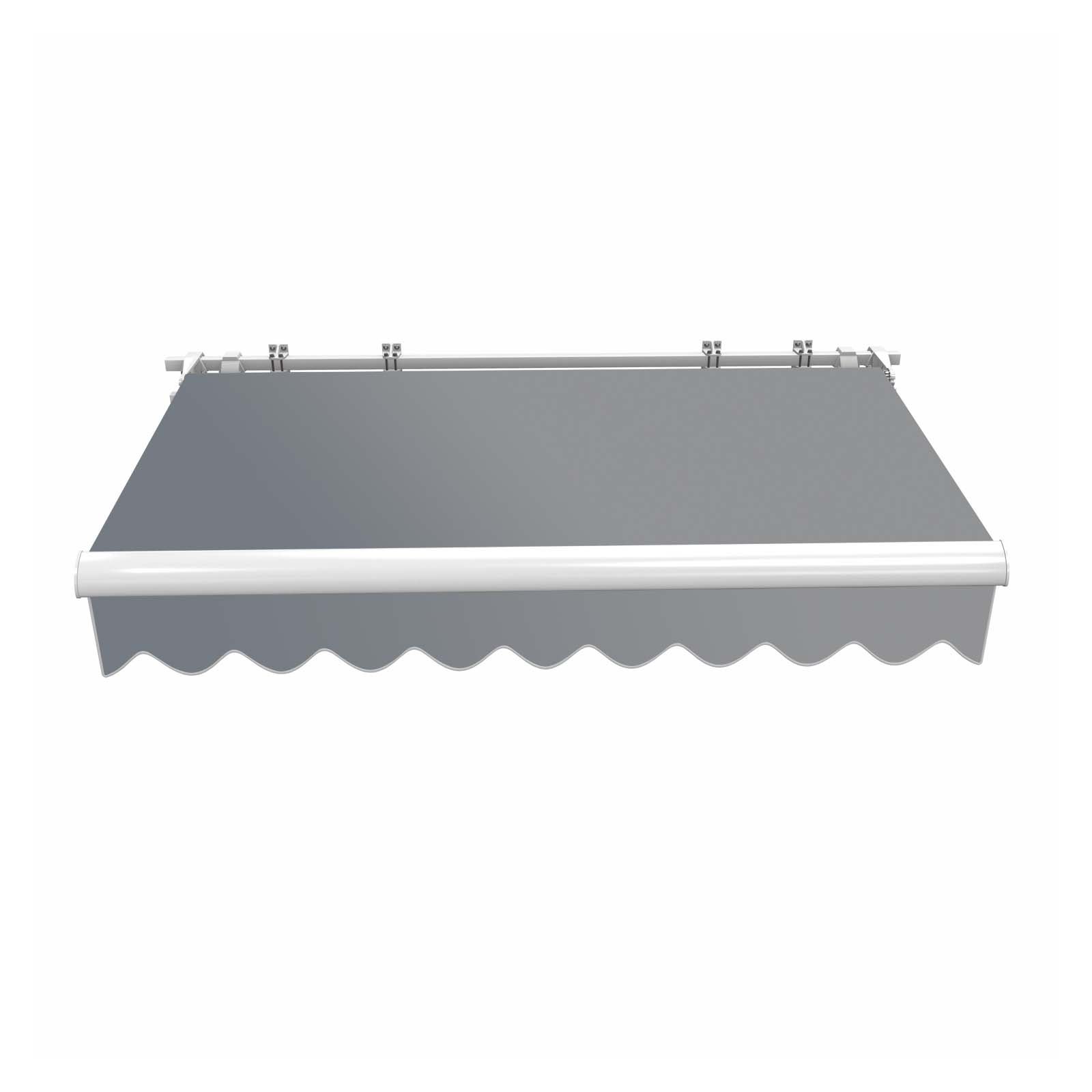 Store banne rétractable manuel – 3 x 2,5 m – Anthracite – Montage mural – Marquise solaire Auvent Pare-soleil pour terrasse et Toboli - 3