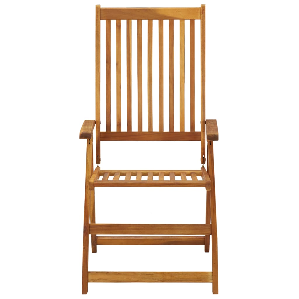 Chaises pliables de jardin 6 pcs avec coussins Bois d'acacia - 4