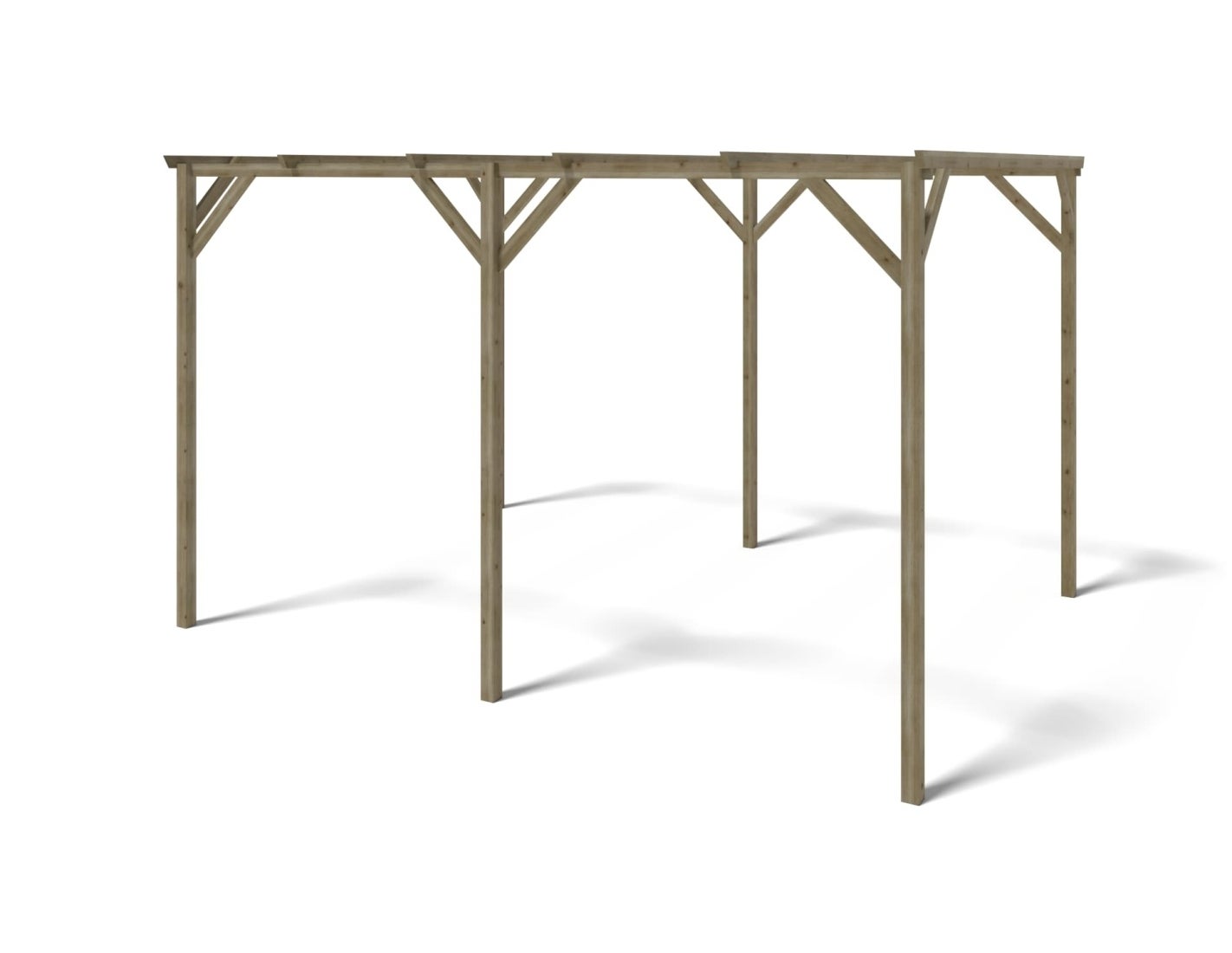 Carport Wiata garażowa ALTANKA 3x4 m - 12 m2, drewniana, CAR13, 1szt.