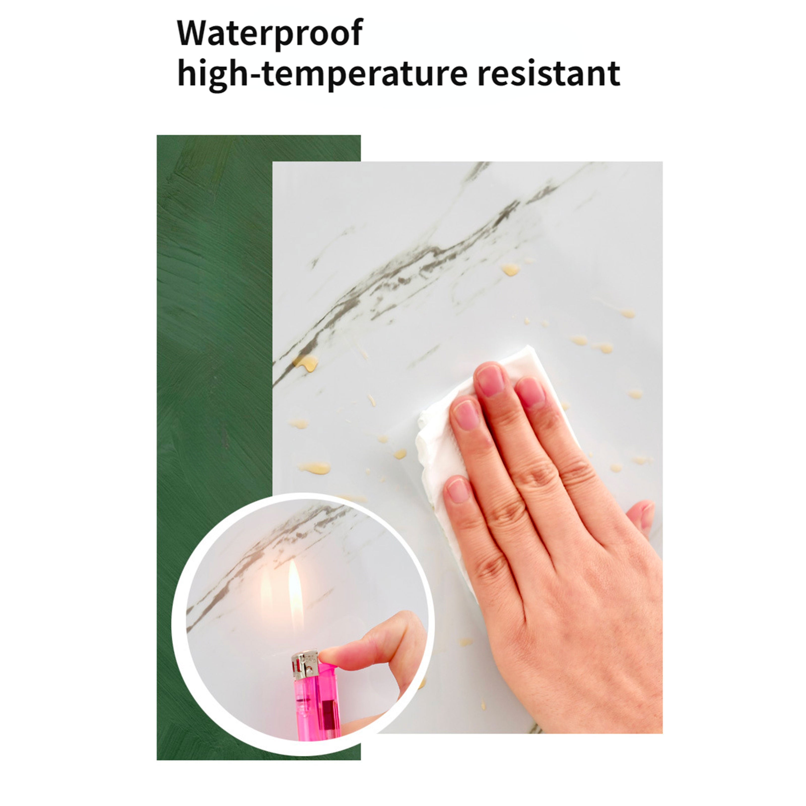 Pannelli in PVC Autoadesivi Effetto Marmo/Granito 60x30xcm Lussuosi, isolanti, idrorepellenti, ignifughi - AR-01 (30x60cm) - 2