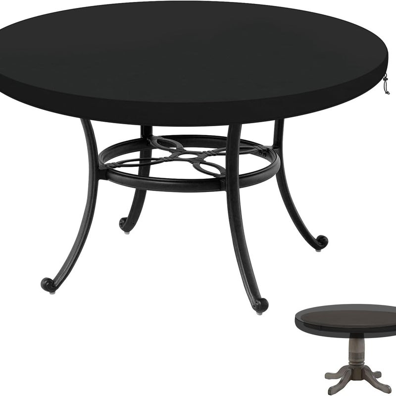 Okrągły pokrowiec na stół ogrodowy, wodoodporny pokrowiec na meble ogrodowe, odporny na promieniowanie UV pokrowiec na stolik kawowy do użytku na zew