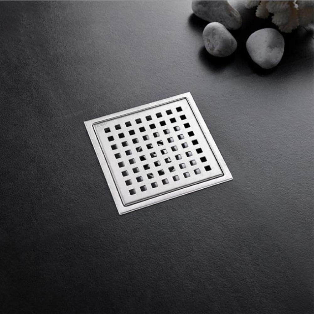 x odpływ podłogowy ze stali nierdzewnej - 15 cm x 15 cm - filtr kwadratowy ze stali nierdzewnej, odświeżający i szczelny - 3