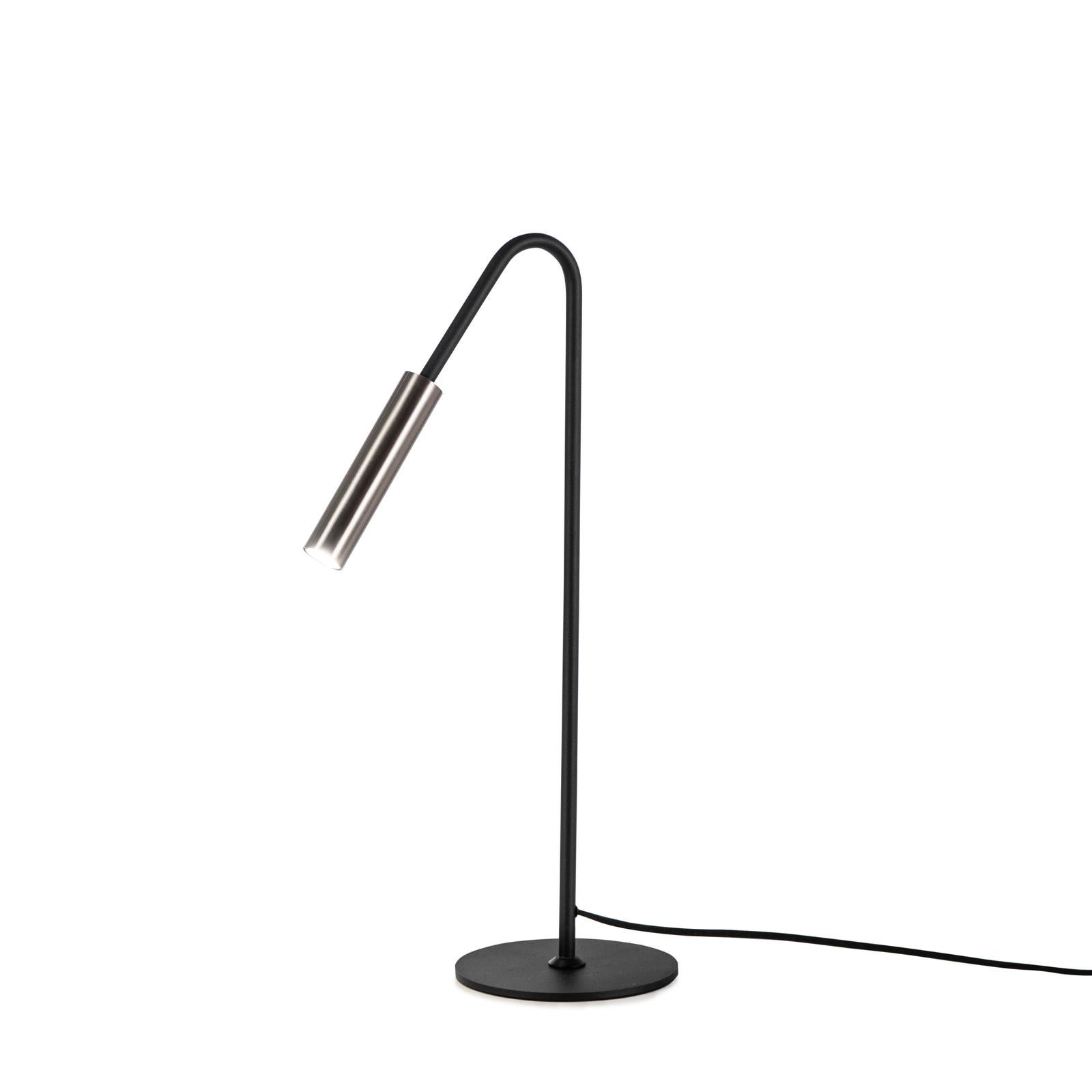 Vega - Czarna metalowa lampa stołowa LED