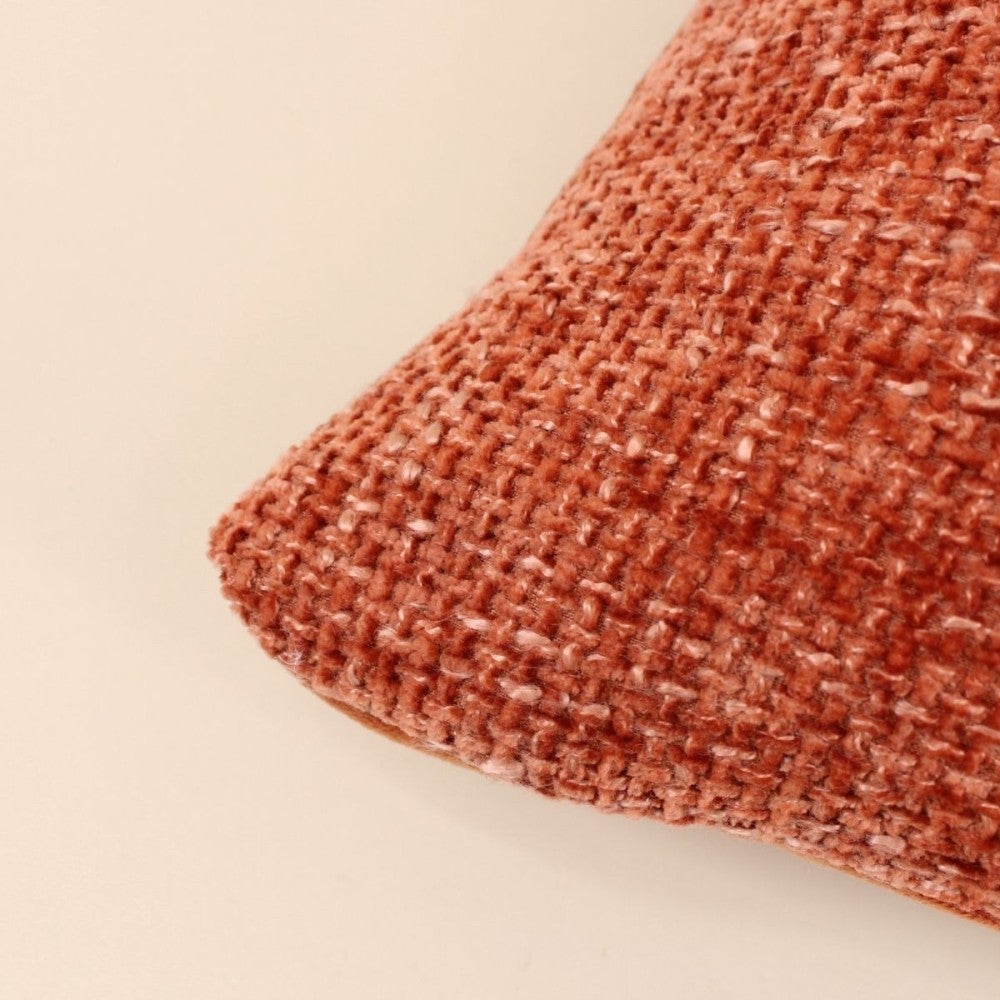 Coussin chiné en velours orange 45x45cm - Ornami - 3