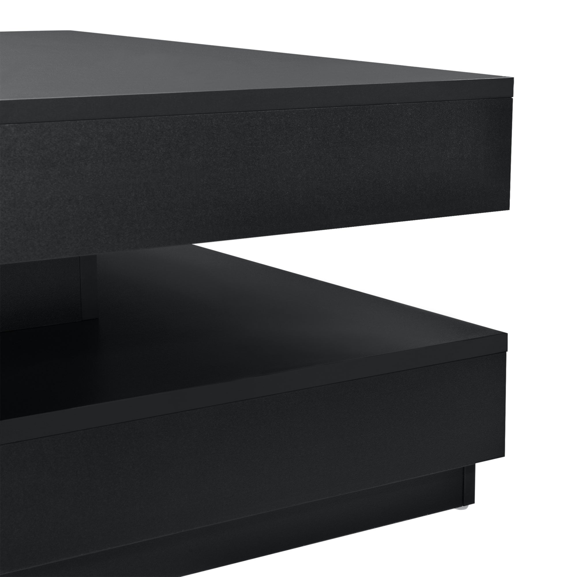 Table Basse avec Plateau Tournant Florenz Noir [en.casa] - 5