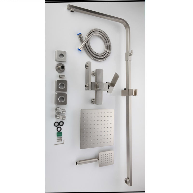 Set Doccia in Acciaio Inox 304 | Soffione + Doccia Manuale a Doppio Getto, Anticorrosivo e Duraturo, Nuova Esperienza di Doccia - 7