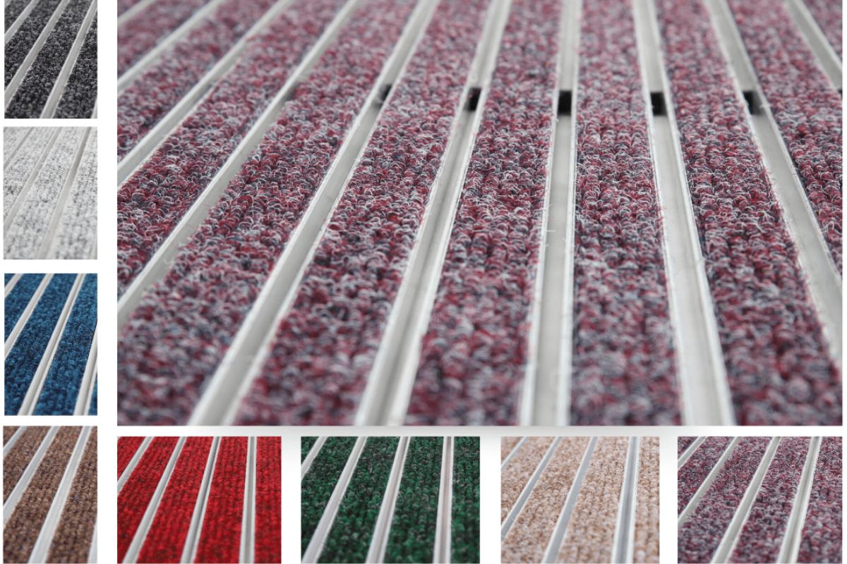 Tapis d'entrée sur Structure Aluminium 10R + Cadre 13 mm 60x40cm Anthracite - Paillasson à encastrer - 3