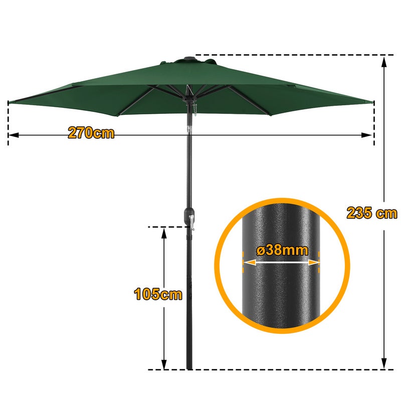 Luce solare per ombrello, luce da giardino, per esterni, con telecomando, a energia solare, 8 modalità, luci LED per ombrellone, luci per patio, decorazione per feste in giardino
