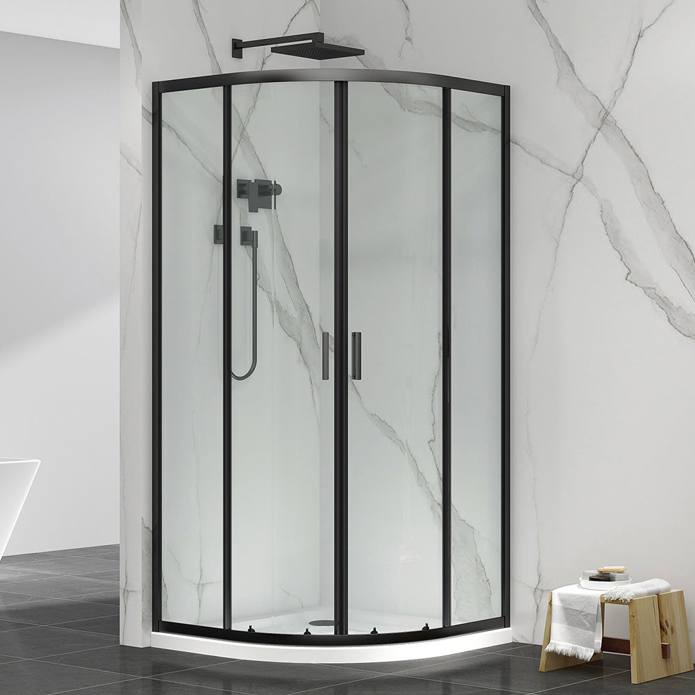 Cabine De Douche Demi-circulaire Idralite Alabama 90x90 H200 Cm – Verre Opaque